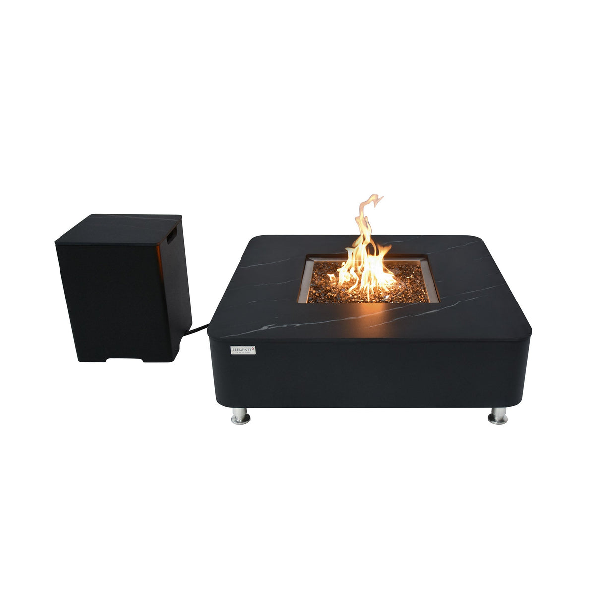 Elementi Plus Annecy Marble Porcelain Fire Table - Majestic Patio