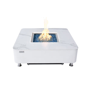 Elementi Plus Annecy Marble Porcelain Fire Table - Majestic Patio