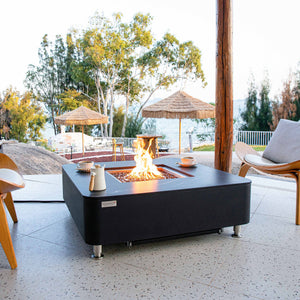 Elementi Plus Annecy Marble Porcelain Fire Table - Majestic Patio