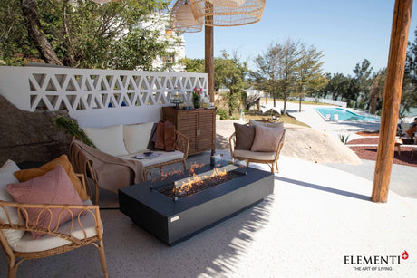 Elementi Riviera & Positano Rectangle Fire Table - Majestic Patio