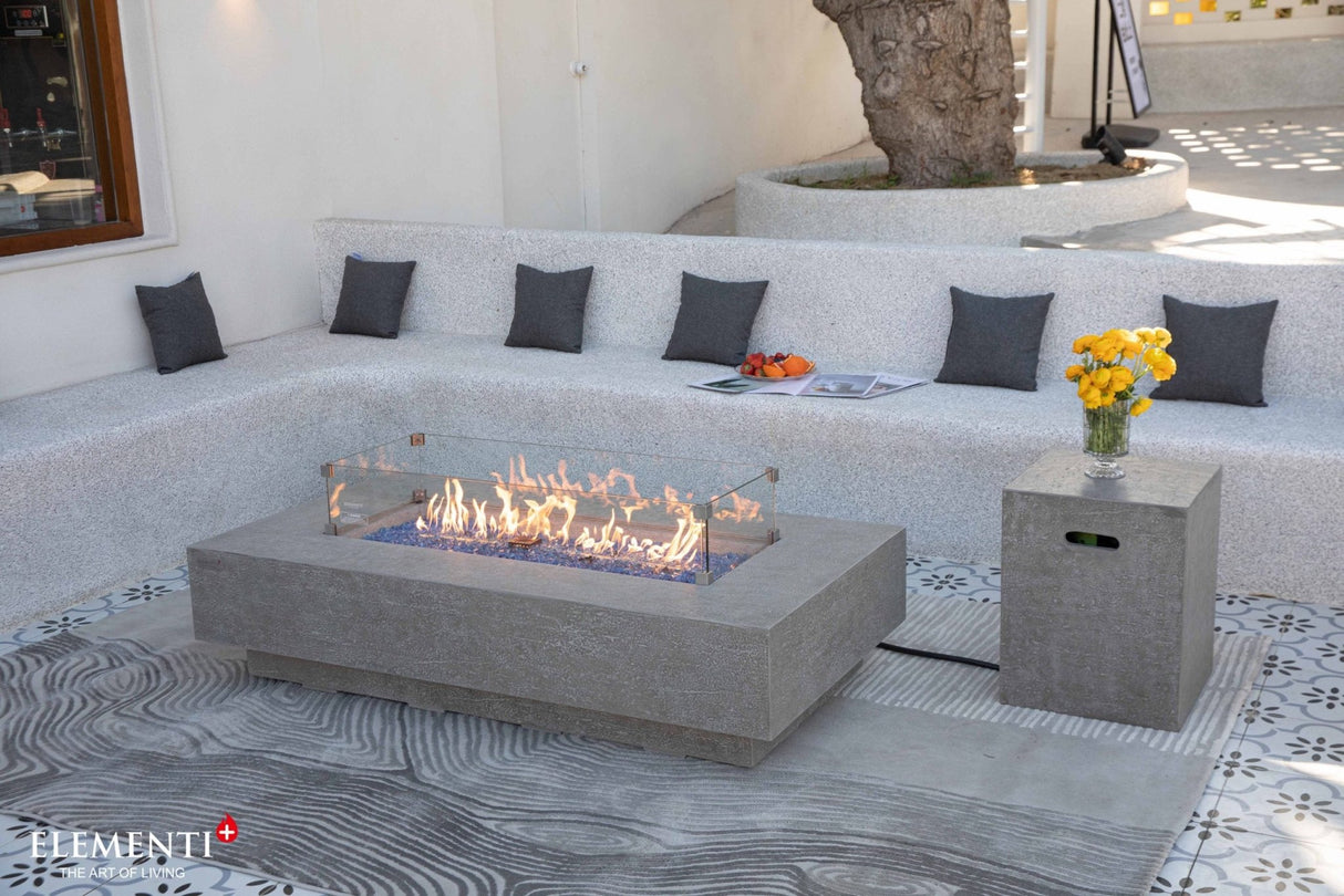 Elementi Riviera & Positano Rectangle Fire Table - Majestic Patio