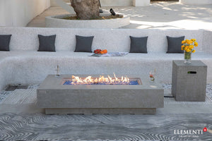 Elementi Riviera & Positano Rectangle Fire Table - Majestic Patio