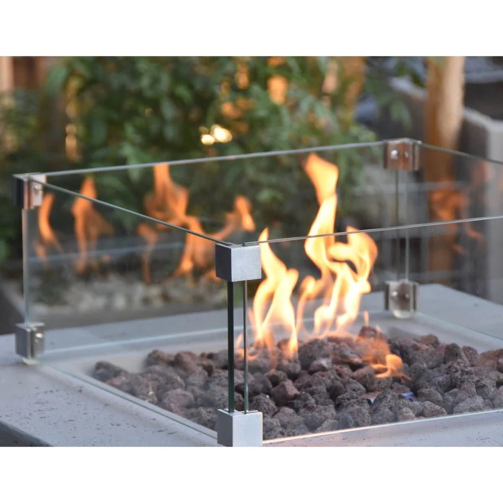 Elementi Rova Fire Table Wind Screen - Majestic Patio