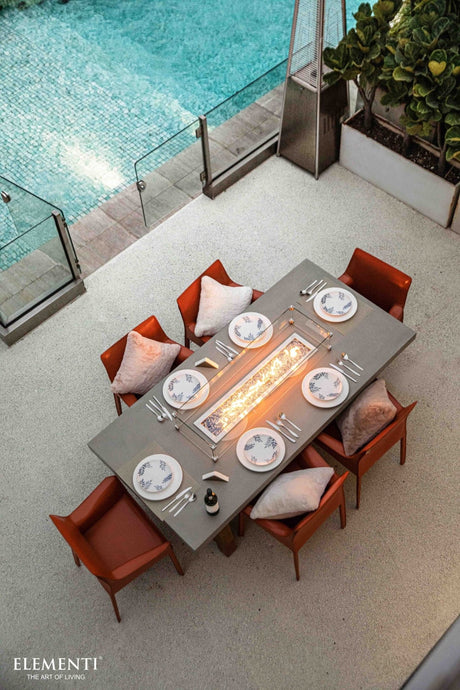 Elementi Sonoma Dining Fire Pit Table - Majestic Patio