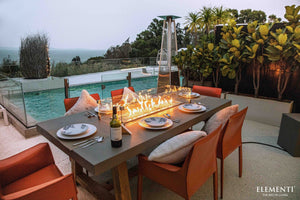 Elementi Sonoma Dining Fire Pit Table - Majestic Patio