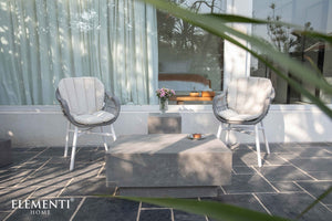 Elementi Tevere 40“ Square Concrete Coffee Table Large - Majestic Patio