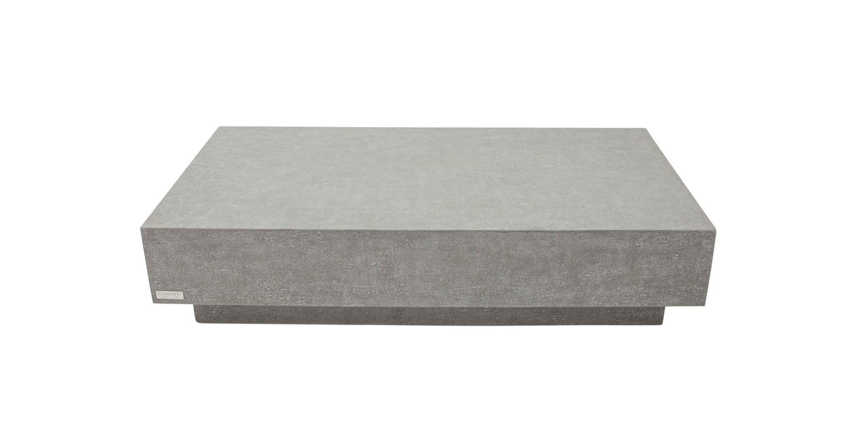 Elementi Tevere L60" Rectangular Concrete Coffee Table - Majestic Patio