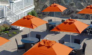 Essential Fiberglass Umbrella - 7.5' Square Crank Auto Tilt - Majestic Patio