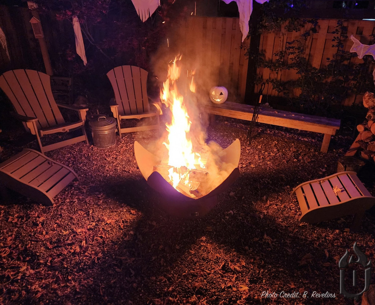 "Fire Flower" Fire Bowl (Made In USA) - Majestic Patio