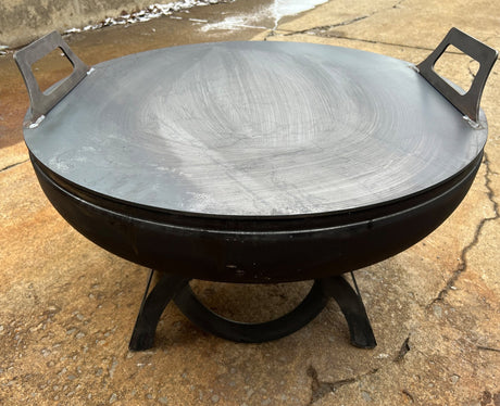 Flat Fire Pit Lid (Made in USA) - Majestic Patio