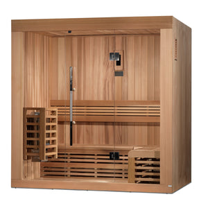 Golden Designs Copenhagen Edition 3 Person Traditional Sauna - Canadian Red Cedar - Majestic Patio