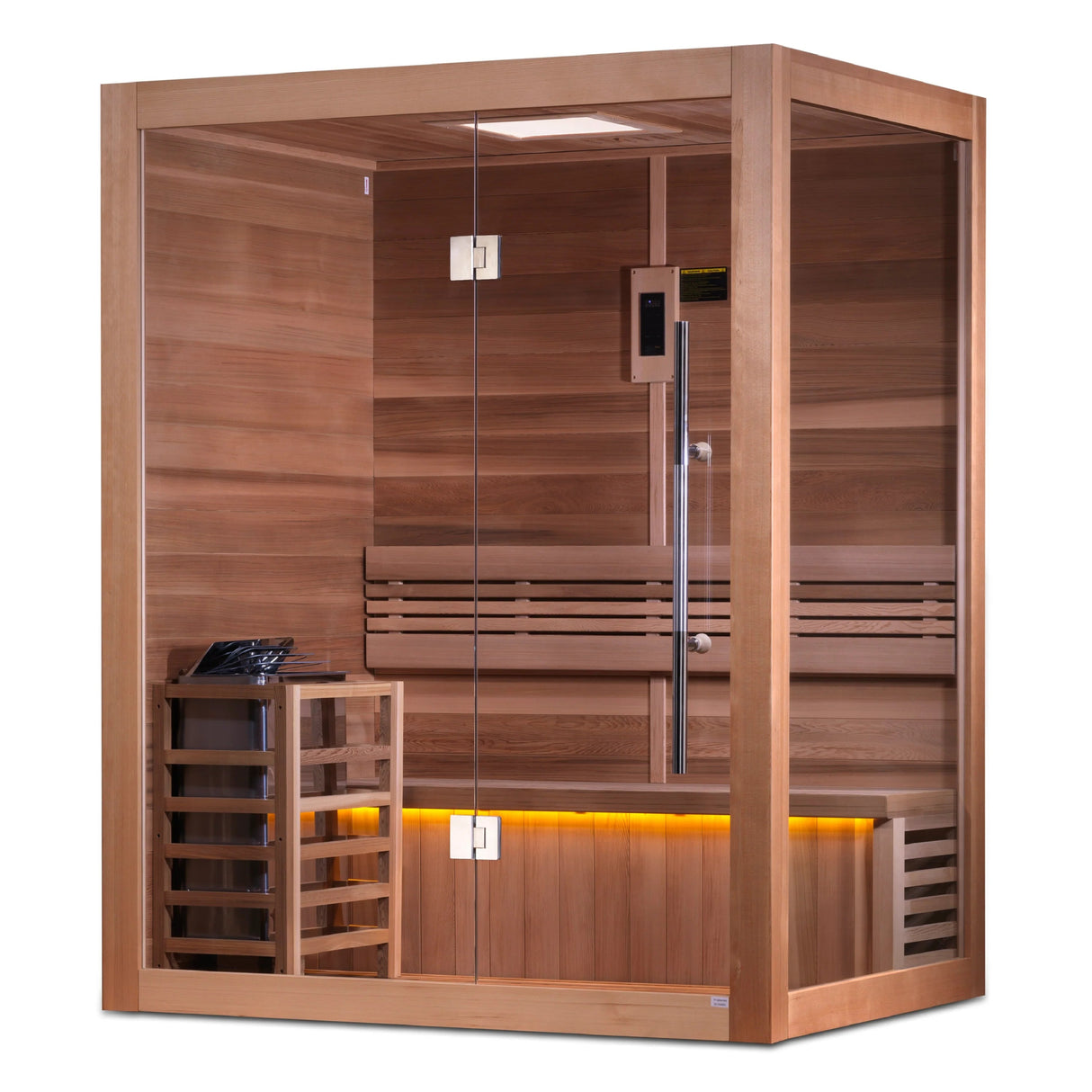 Golden Designs Hanko Edition 2 - 3 Person Traditional Sauna (GDI - 7202 - 01) - Canadian Red Cedar Interior - Majestic Patio