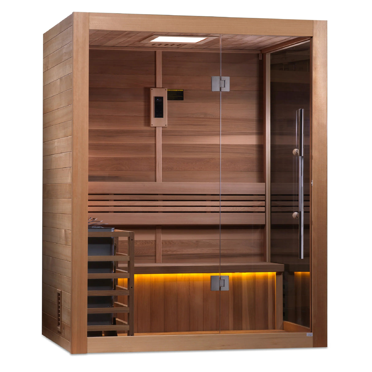 Golden Designs Hanko Edition 2 - 3 Person Traditional Sauna (GDI - 7202 - 01) - Canadian Red Cedar Interior - Majestic Patio