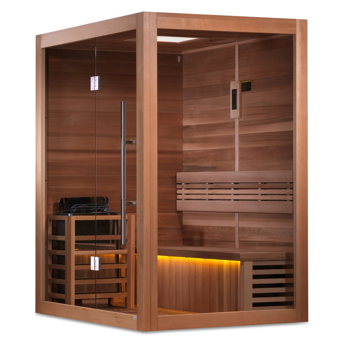 Golden Designs Hanko Edition 2 - 3 Person Traditional Sauna (GDI - 7202 - 01) - Canadian Red Cedar Interior - Majestic Patio