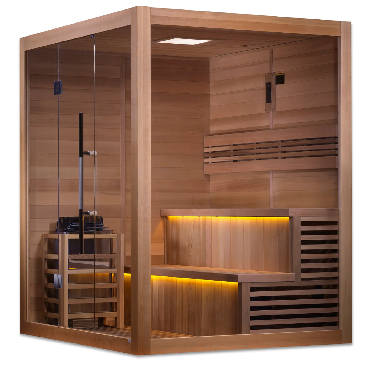 Golden Designs Kuusamo Edition 6 Person Traditional Sauna (GDI - 7206 - 01) - Canadian Red Cedar Interior - Majestic Patio