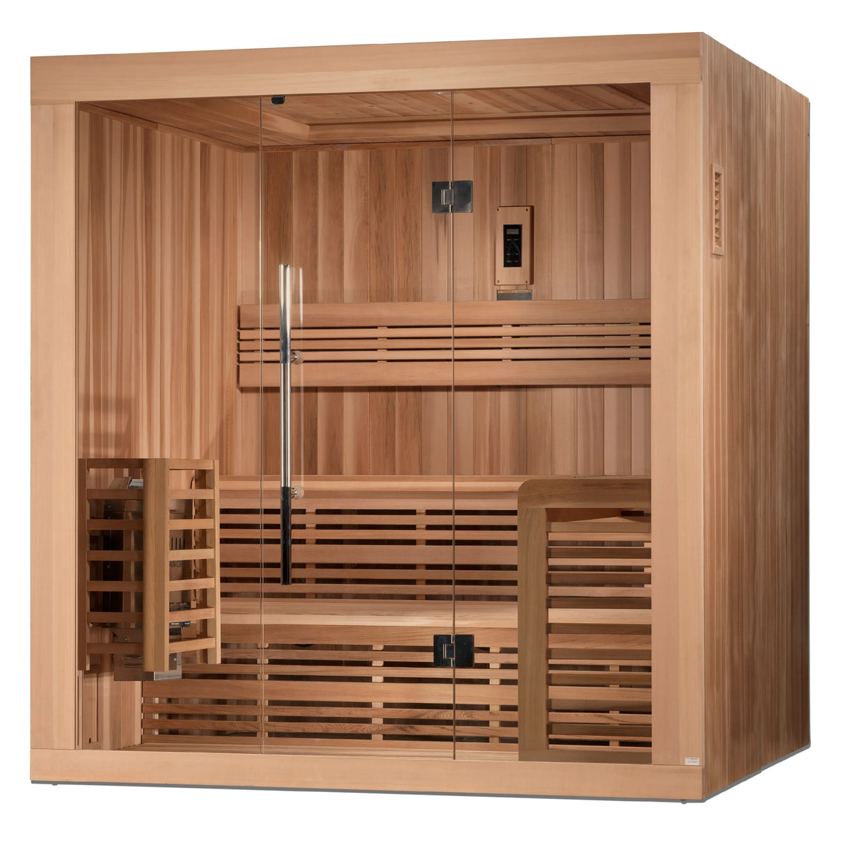 Golden Designs Osla Edition 6 Person Traditional Sauna - Canadian Red Cedar - Majestic Patio