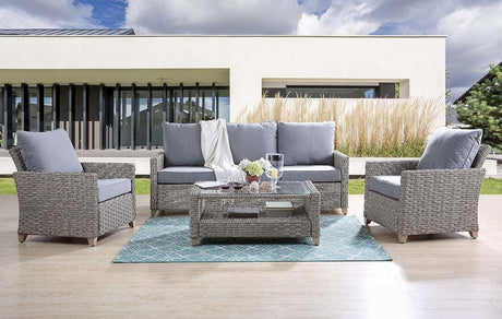 Greeley 4PC Pack Patio Sofa Set - Majestic Patio