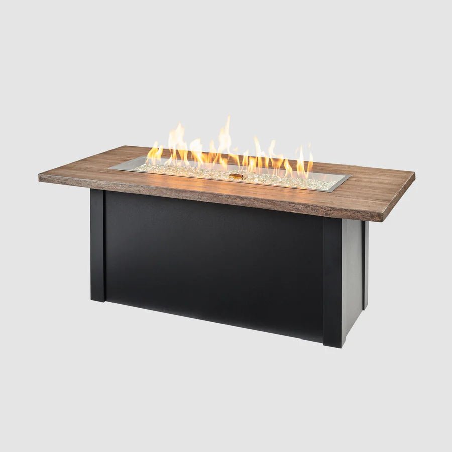 Havenwood Rectangular Gas Fire Pit Table 44" - Majestic Patio