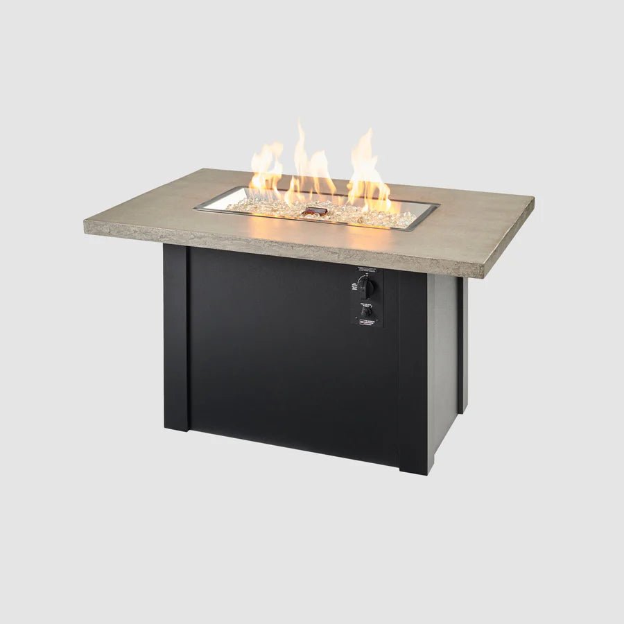 Havenwood Rectangular Gas Fire Pit Table 44" - Majestic Patio