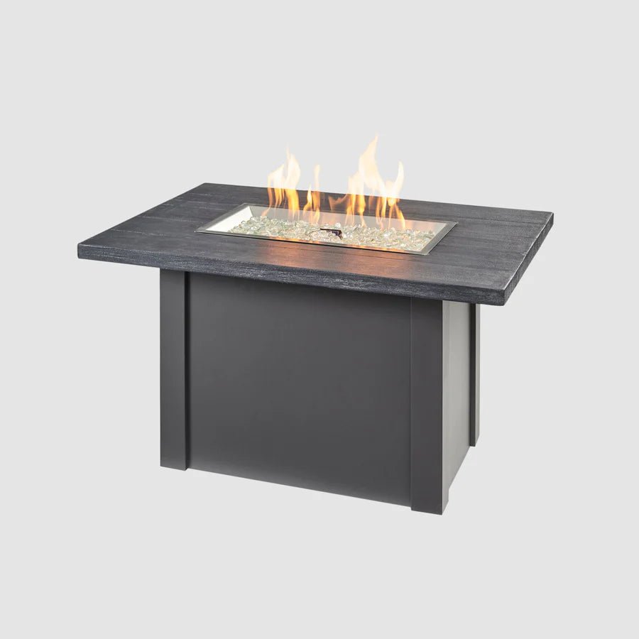 Havenwood Rectangular Gas Fire Pit Table 44" - Majestic Patio