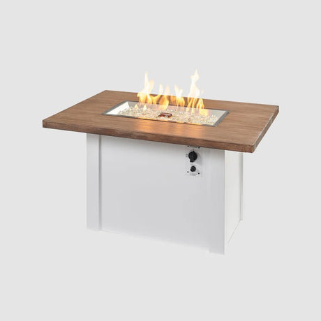 Havenwood Rectangular Gas Fire Pit Table 44" - Majestic Patio