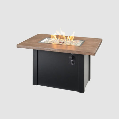 Havenwood Rectangular Gas Fire Pit Table 44" - Majestic Patio