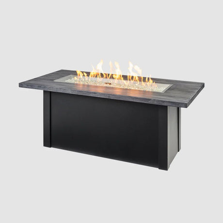 Havenwood Rectangular Gas Fire Pit Table 44" - Majestic Patio