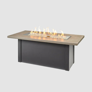 Havenwood Rectangular Gas Fire Pit Table 44" - Majestic Patio