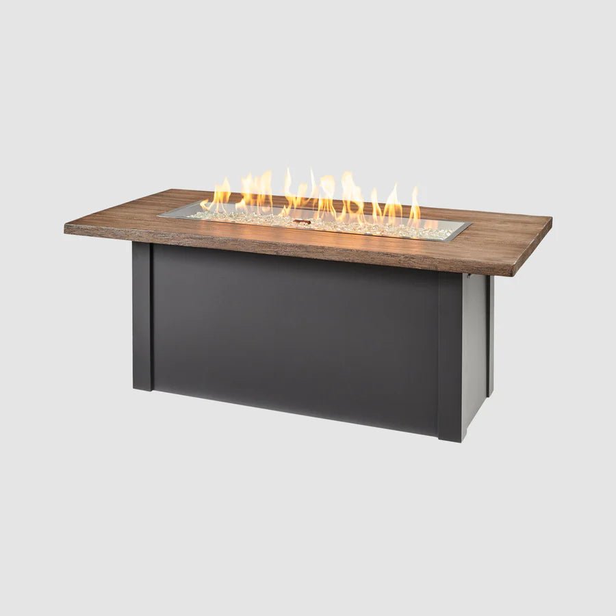 Havenwood Rectangular Gas Fire Pit Table 44" - Majestic Patio