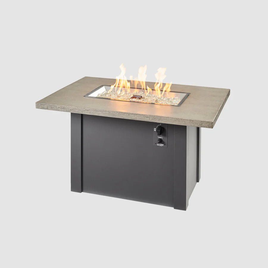 Havenwood Rectangular Gas Fire Pit Table 44" - Majestic Patio