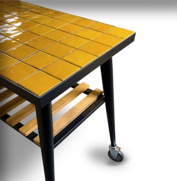 Infinty Oven Side Table 40 Yellow - Majestic Patio