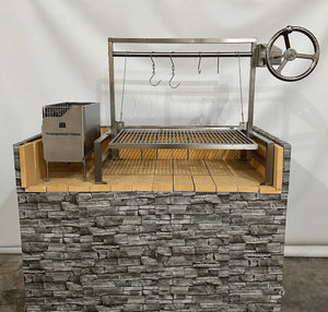 Insert Style Argentine Santa Maria Wood Fire & Charcoal Gaucho Grill - Majestic Patio