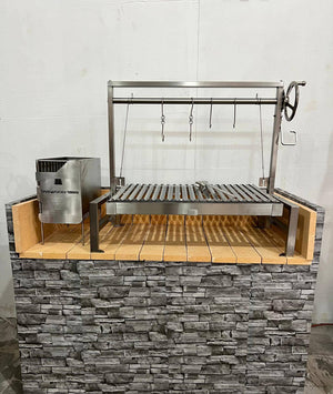 Insert Style Argentine Santa Maria Wood Fire & Charcoal Gaucho Grill - Majestic Patio