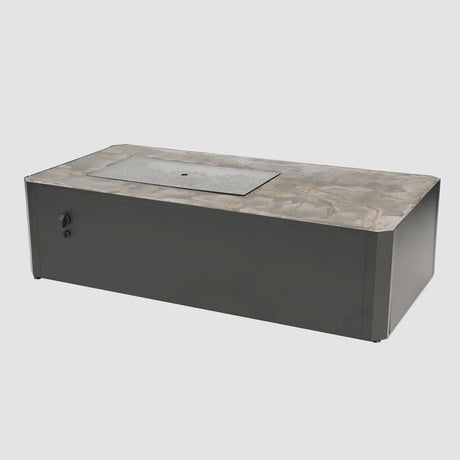 Kinney Rectangular Gas Fire Pit Table - Majestic Patio