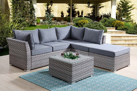 Laurance Patio Sectional Sofa & Cocktail Table - Majestic Patio