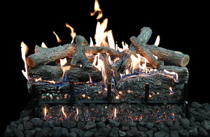 Lava Vented Front View Burner featuring GlowFire™ Logs - Majestic Patio