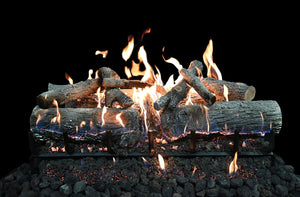 Lava Vented Front View Burner featuring GlowFire™ Logs - Majestic Patio