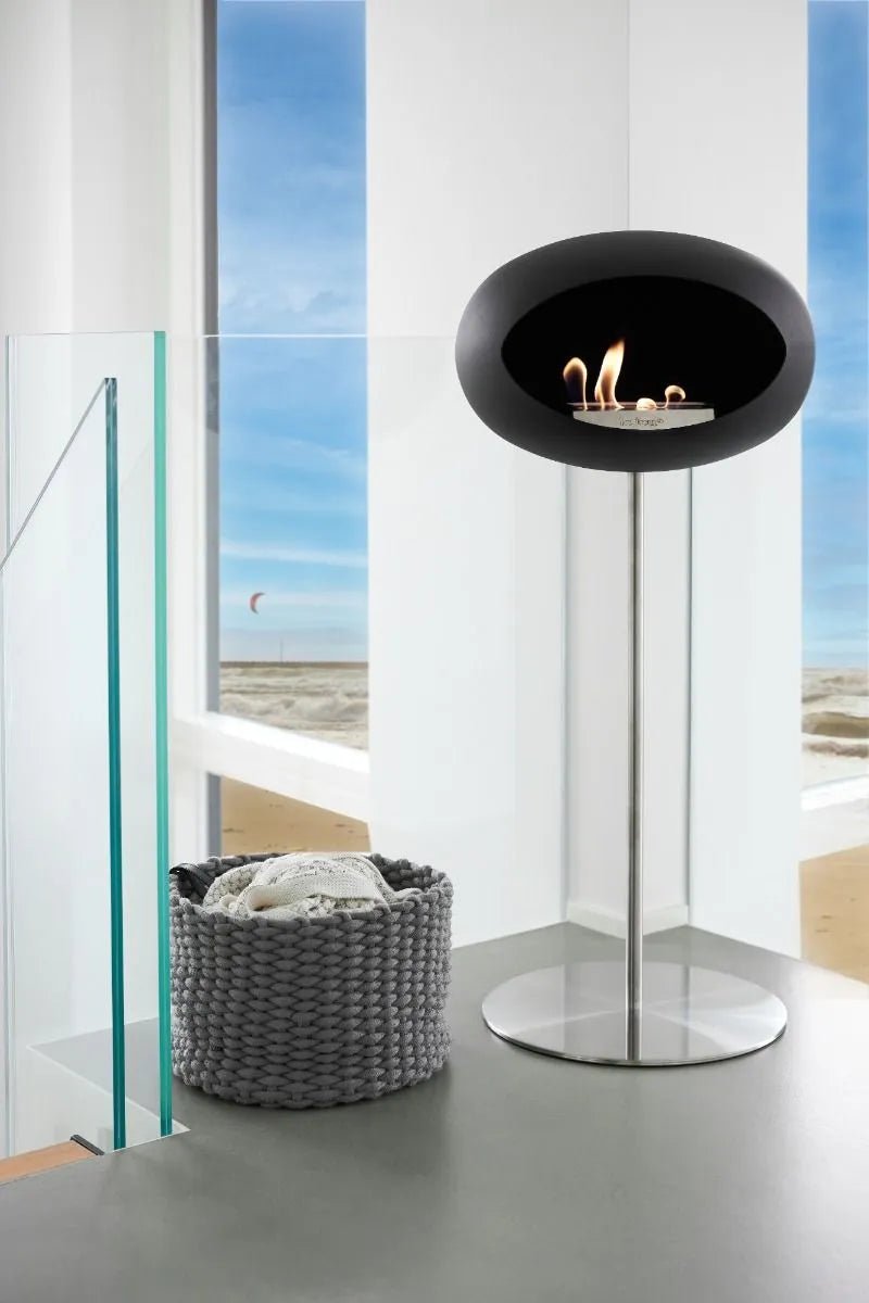 Le Feu - Dome Black Ground Steel High Pole - Fireplace - Majestic Patio