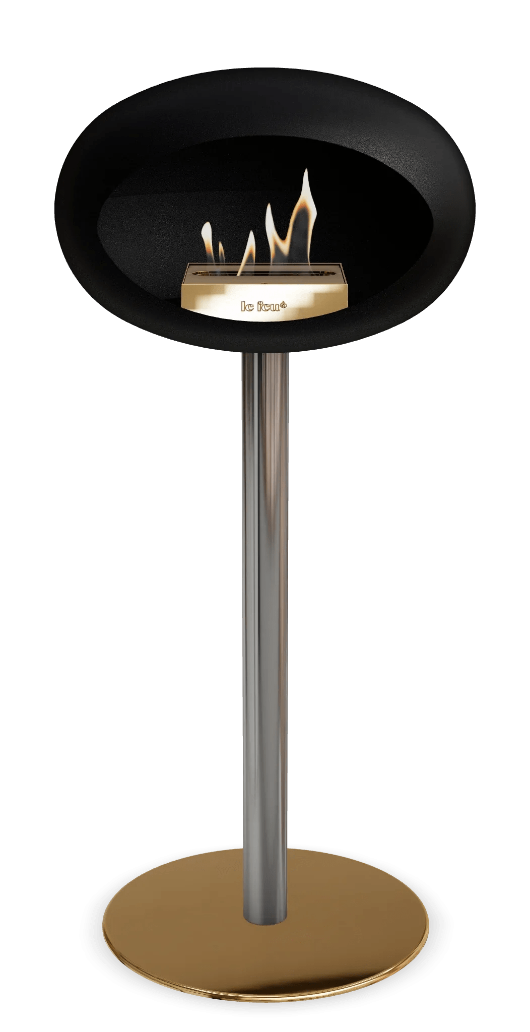 Le Feu - Dome Black Ground Steel High Pole - Fireplace - Majestic Patio