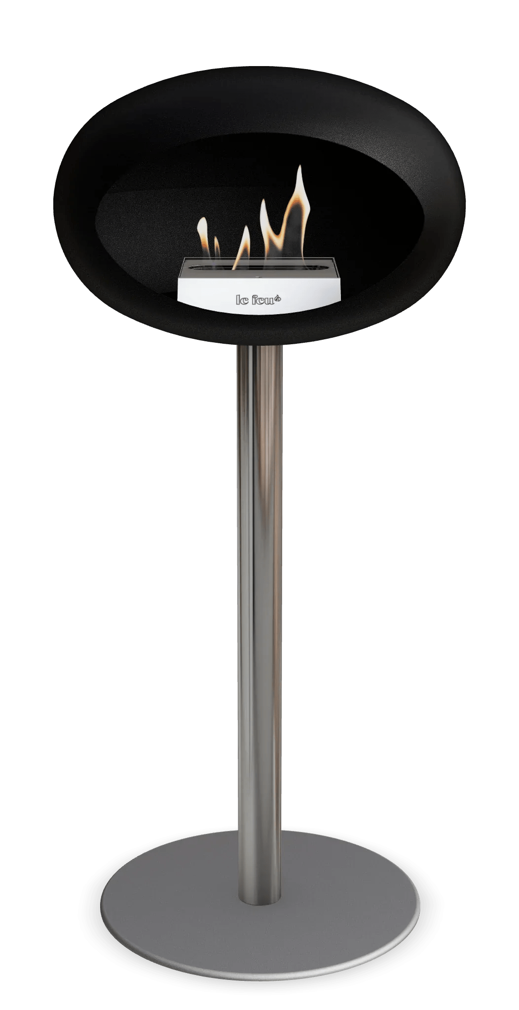 Le Feu - Dome Black Ground Steel High Pole - Fireplace - Majestic Patio