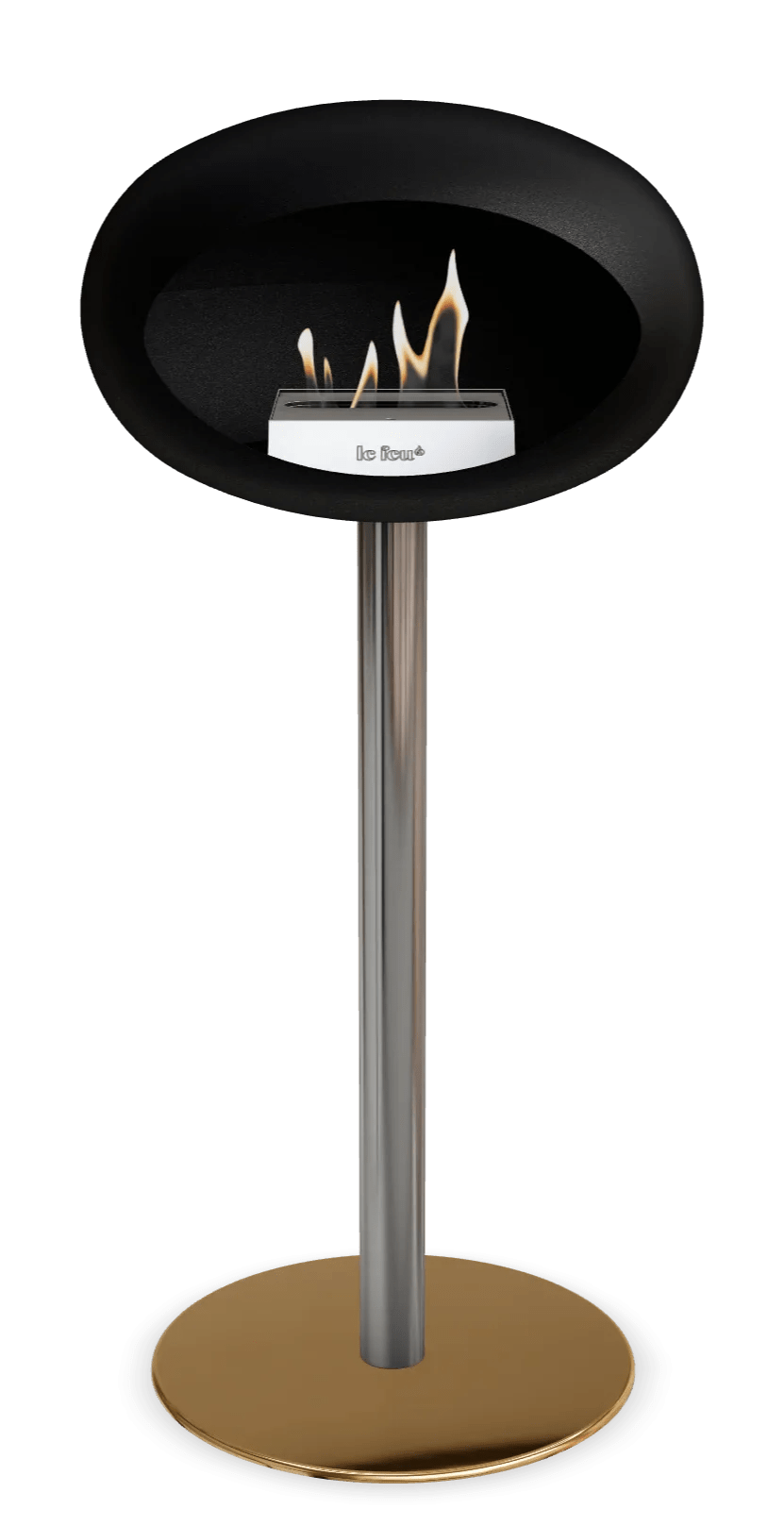 Le Feu - Dome Black Ground Steel High Pole - Fireplace - Majestic Patio