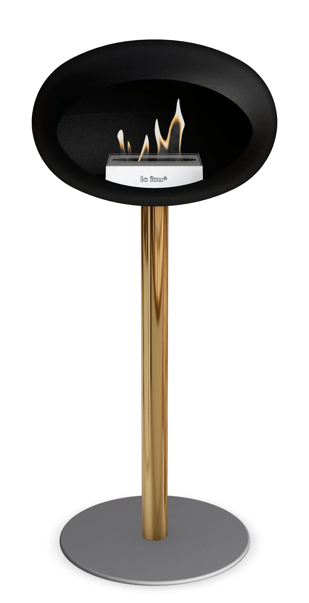 Le Feu - Dome Black Ground Steel High Pole - Fireplace - Majestic Patio