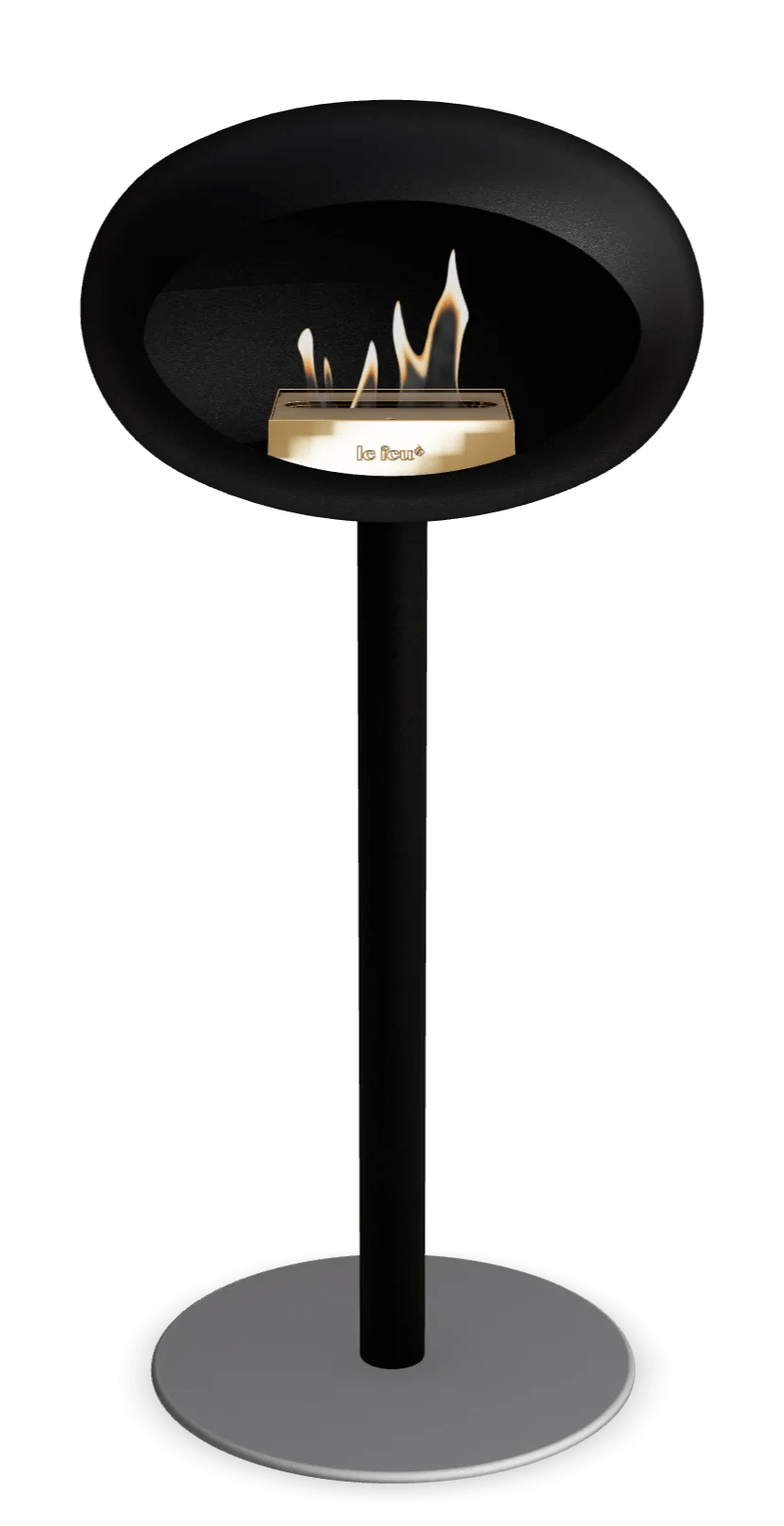 Le Feu - Dome Black Ground Steel High Pole - Fireplace - Majestic Patio