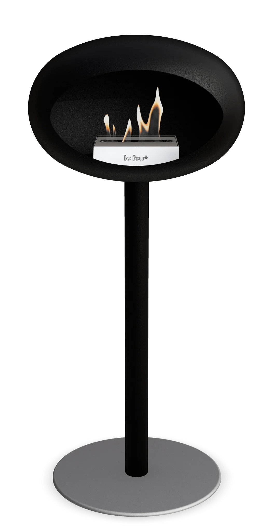 Le Feu - Dome Black Ground Steel High Pole - Fireplace - Majestic Patio