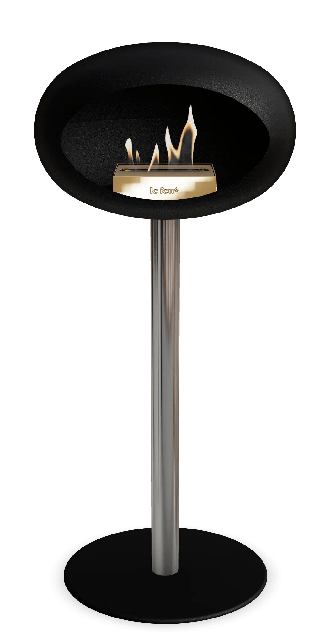 Le Feu - Dome Black Ground Steel High Pole - Fireplace - Majestic Patio