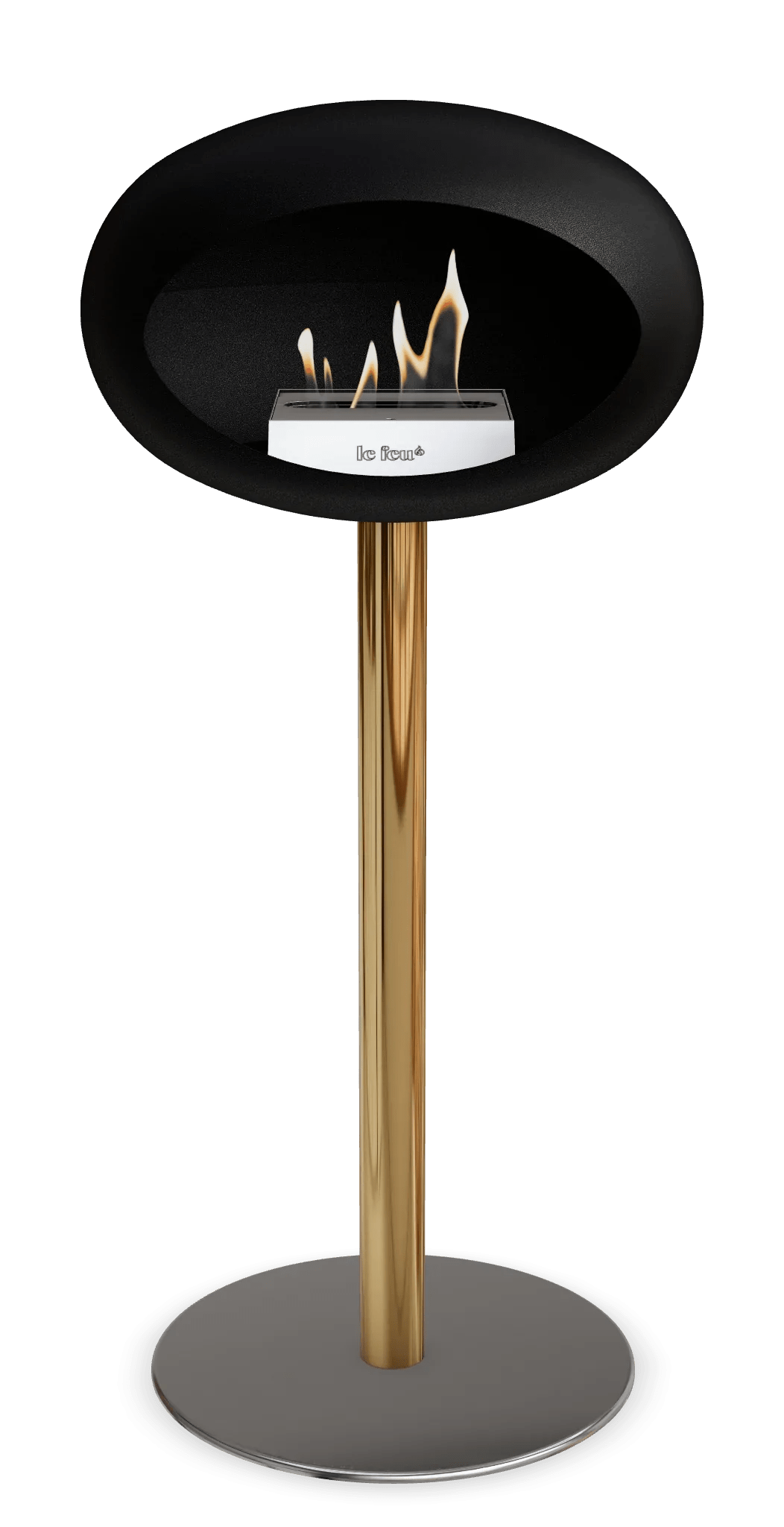 Le Feu - Dome Black Ground Steel High Pole - Fireplace - Majestic Patio