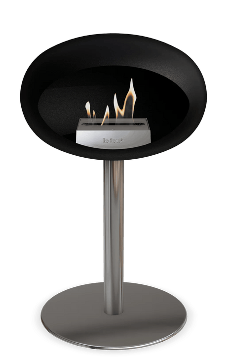 Le Feu - Dome Black Ground Steel Low Pole - Fireplace - Majestic Patio