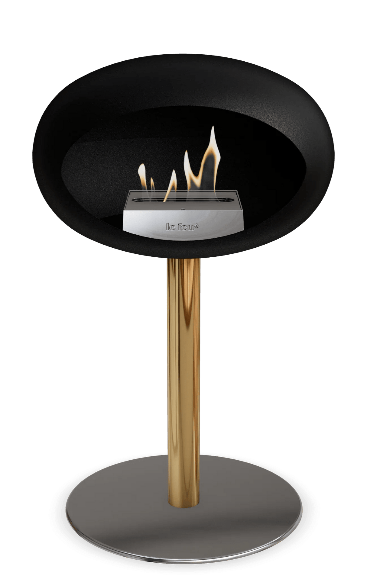 Le Feu - Dome Black Ground Steel Low Pole - Fireplace - Majestic Patio