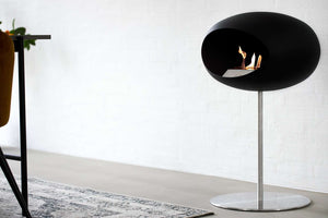 Le Feu - Dome Black Ground Steel Low Pole - Fireplace - Majestic Patio