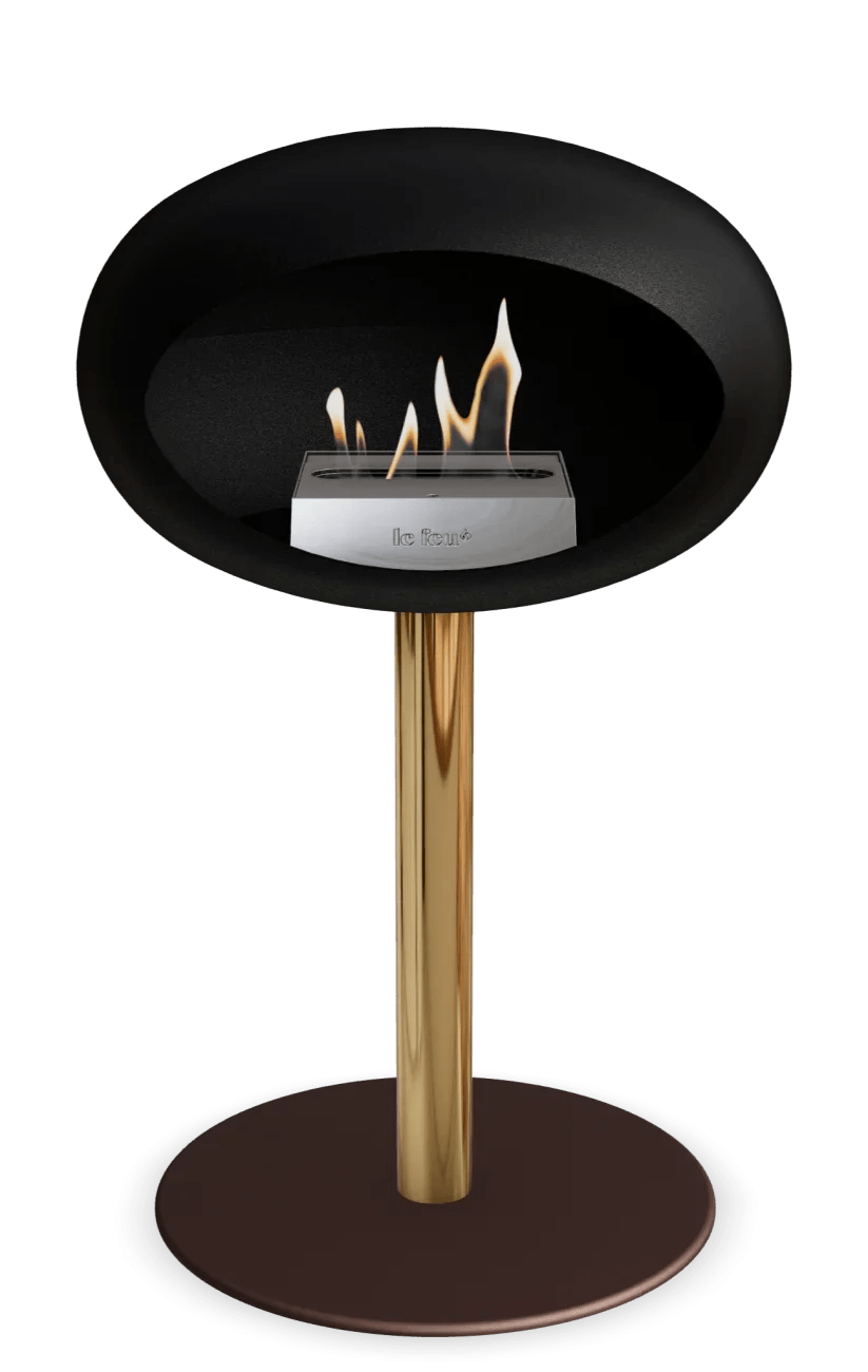 Le Feu - Dome Black Ground Steel Low Pole - Fireplace - Majestic Patio